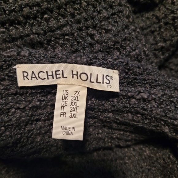 Rachel Hollis Ltd. Sweater Black V Neck Twist Back 2X Pullover Long Sleeve - Picture 9 of 11